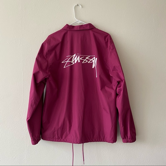 Stussy magenta light bomber jacket, lined - Picture 3 of 4